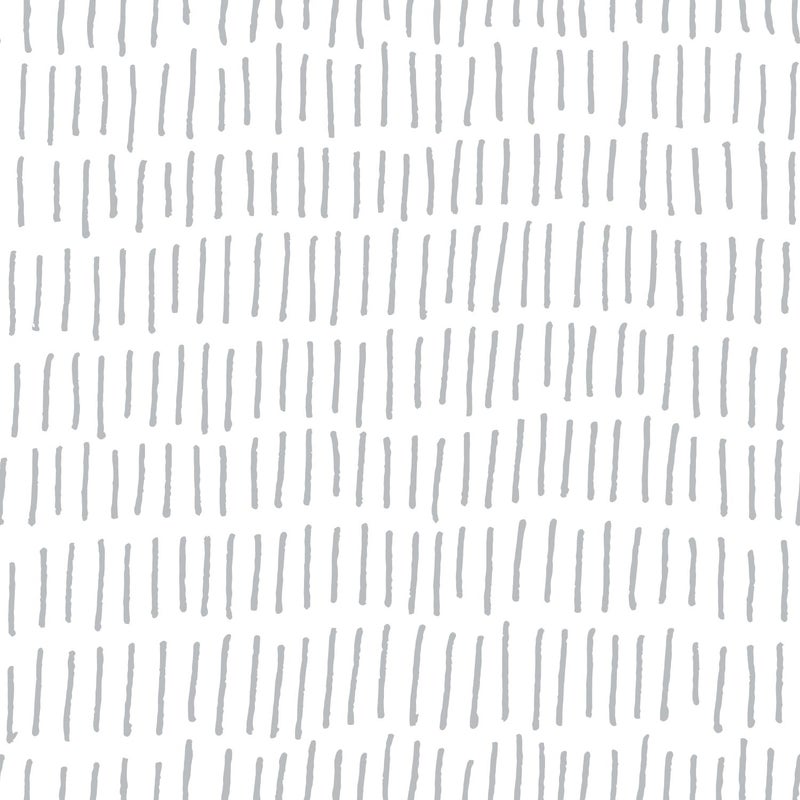 RoomMates RMK11364WP Gray and White Tick Mark Peel and Stick Wallpaper - Image 1